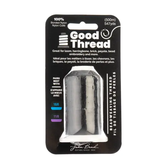Good Thread Black Beadweaving Nylon Thread, 547yds {1}