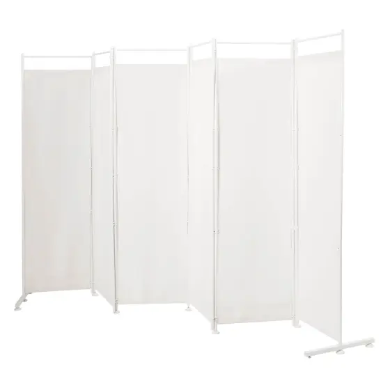 6-Panel Room Divider Folding Privacy Screen Brown {9}