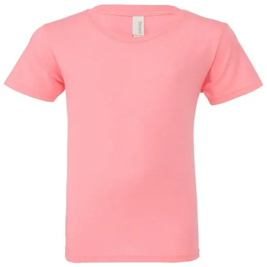 Bella + Canvas&reg; Youth CVC Jersey Crewneck Short Sleeve T-Shirt NEON PINK {1}