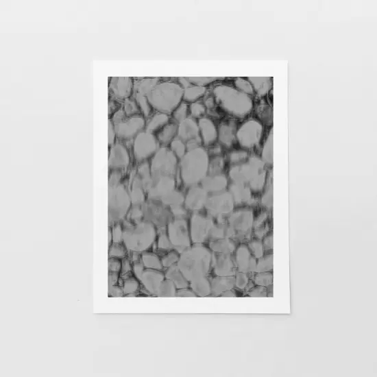 Pebbles Black and White Art Print {1}
