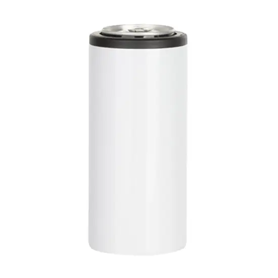 12oz Stainless Steel Skinny Can Coolers Sublimation-Ready Bulk- White {1}