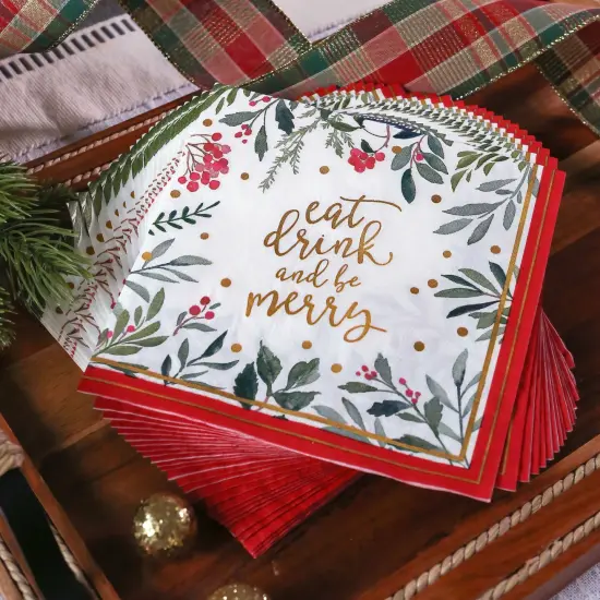 Kate Aspen Christmas Tableware Set - 7&rdquo; Plate (set of 16), 9&rdquo; Plate (set of 16), and Napkin (set of 30) {4}