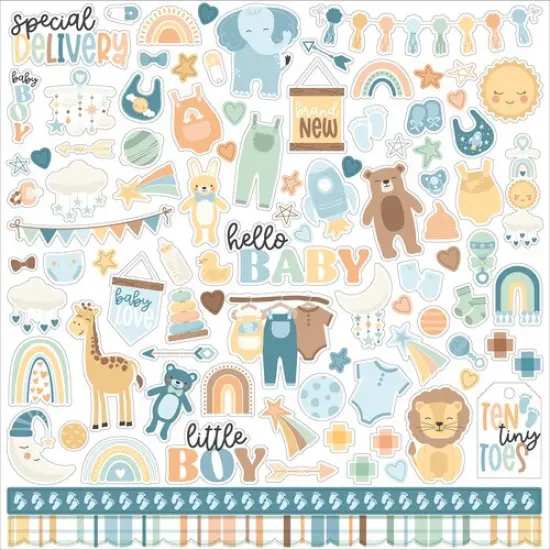 Echo Park Our Baby Boy 12x12 Element Stickers {1}