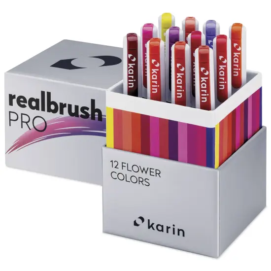Karin Realbrush Pro Markers - Flower Colors, Set of 12 {1}
