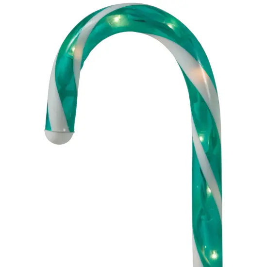 Northlight Lighted Outdoor Candy Cane Christmas Pathway Markers - 12" - Green - Set of 10 {7}
