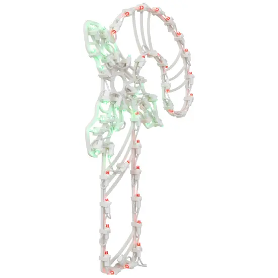 Northlight LED Lighted Candy Cane Christmas Window Silhouette - 18" - Red and Green {5}