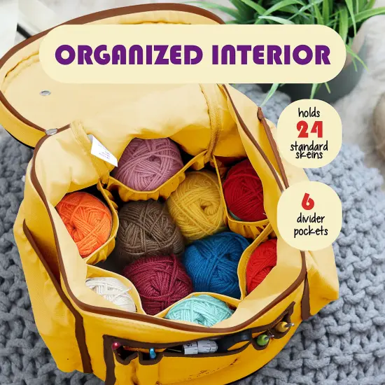 Hearth & Harbor Crochet Bag Organizer Kit Mustard {5}