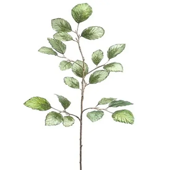 Allstate Glittered Beech Leaves Artificial Christmas Spray - 29" - Green {1}