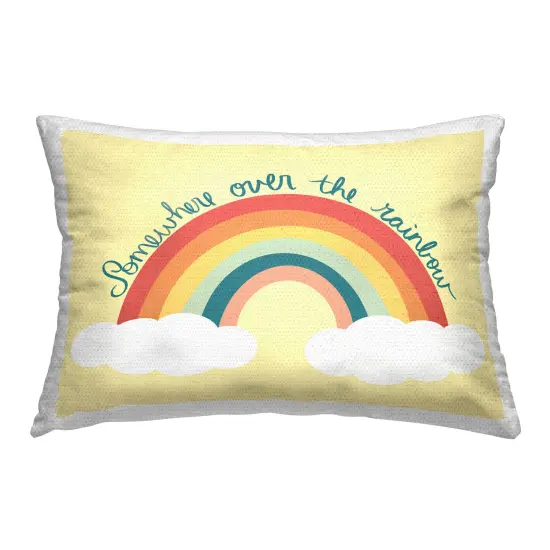 Somewhere Over Rainbow Outdoor Printed Pillow Design by Ashley Singleton, 14 x 7 x 20 {1}