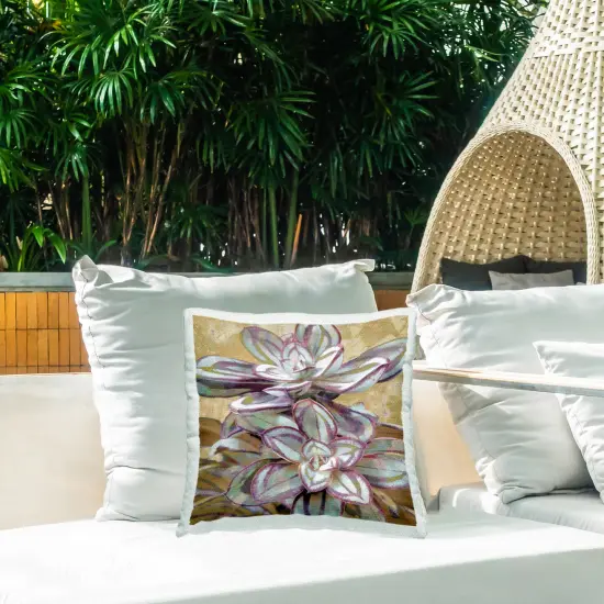 Rustic Desert Succulents Outdoor Printed Pillow Design by Lindsay Benson, 18 x 7 x 18 {2}