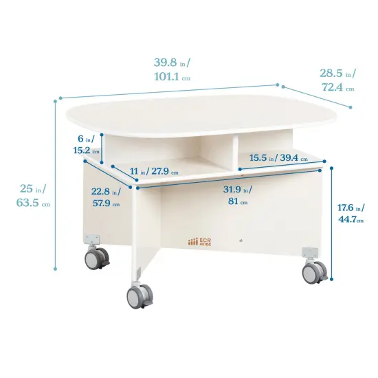 Collaboration Table, Kids Furniture White Wash {2}