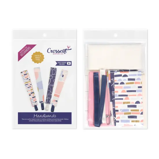 Crosscut Sewing Co.&reg; Headband Sewing Project Kit for Beginners Abstract blue {2}