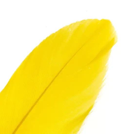 John Bead 5-7in Goose Feathers (3 Headers, 18g) Yellow {3}