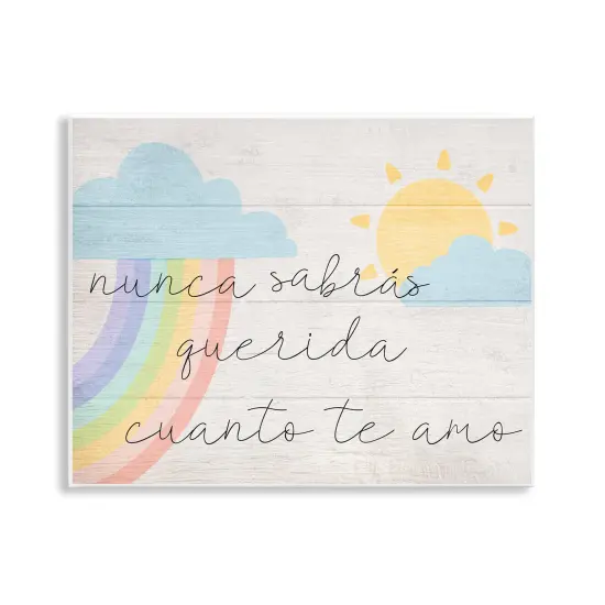 Stupell Industries Querida Cuanto te Amo Wall Plaque Art {1}