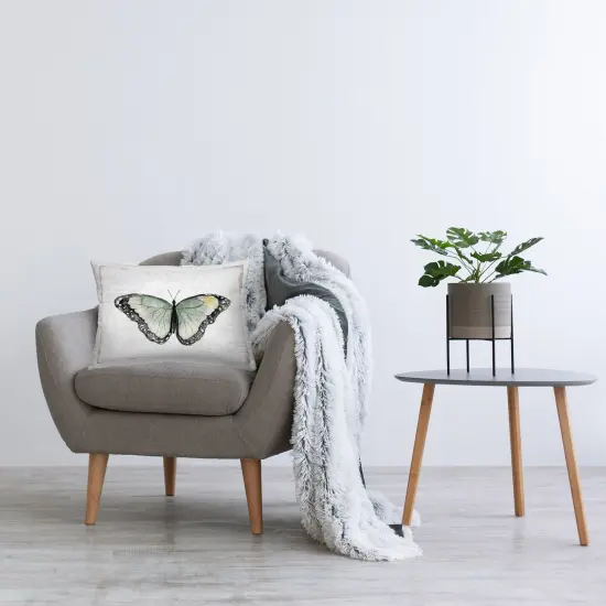 Simple Butterfly Visage Decorative Printed Throw Pillow Design by Janet Tava, 14 x 7 x 20 {2}