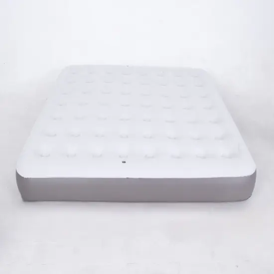 Pool Central Inflatable Flocked Airbed with Rechargeable Bulit-In Electric Pump - King Beige {1}