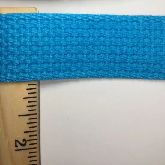 1" Cotton Webbing - 10 Continuous Yards - Made in USA! Turquoise {2}
