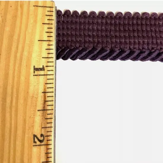 Twist Cord with Lip Piping Trimming - 8 Yards- Many Colors Available! Dark purple {2}