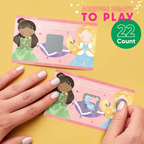 Big Dot of Happiness Princess Party Game Scratch Off Cards, Fun Party Activity for Kids, Princess Birthday Game for Girls' - 22 Count {3}