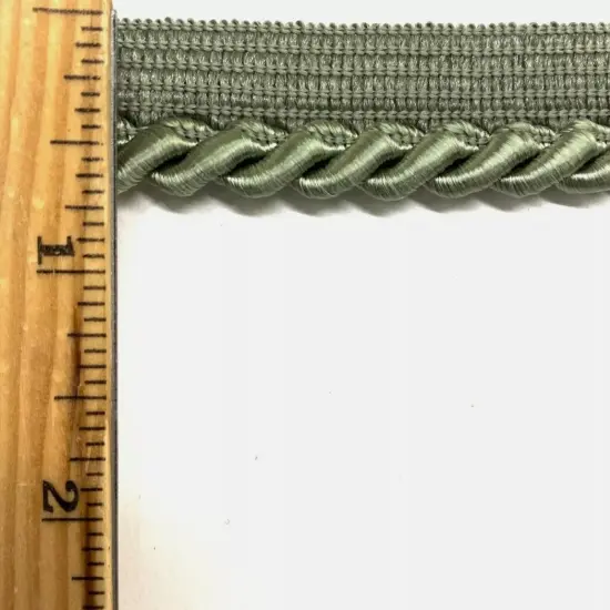 Large Twist Cord with Lip Piping Trimming - 6 Yards - Many Colors Available! Sage {2}
