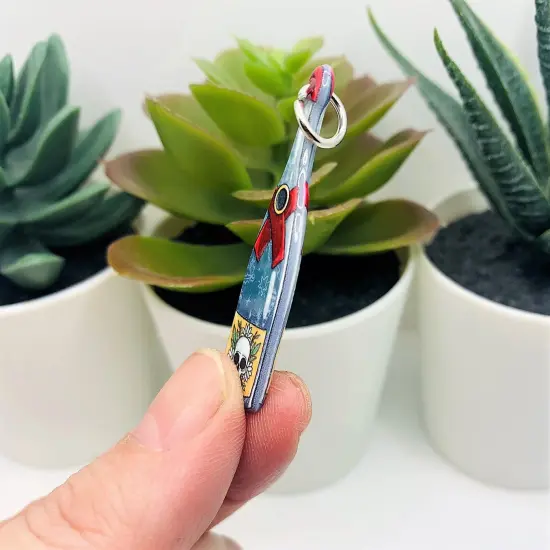 Creepy Christmas Champagne Bottle Charms, 13x45mm {3}