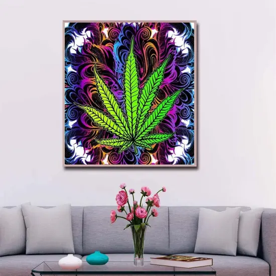 5D DIY Leaf Diamond Art Painting Kits for Adults {4}