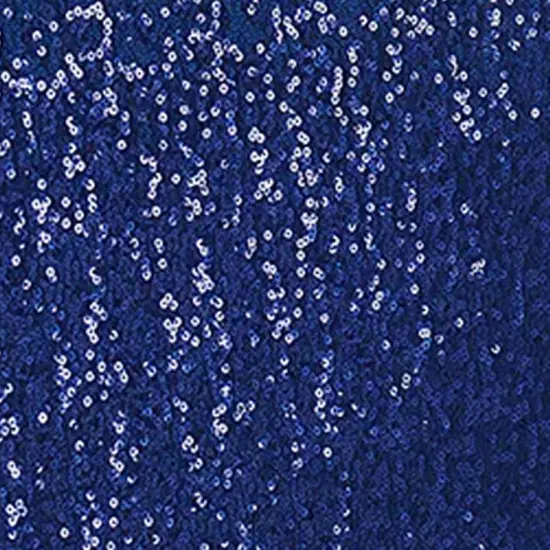 1 Piece Navy Blue Sequin Spandex Chair Cap 13.5 inch by 10 inch Wedding Cover {4}
