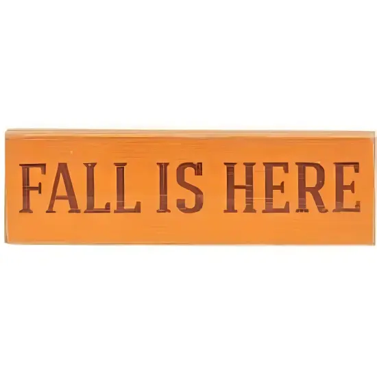 Wooden Fall Mini Blocks with Distressed Finish and Seasonal Messages 3 Asstd. {3}