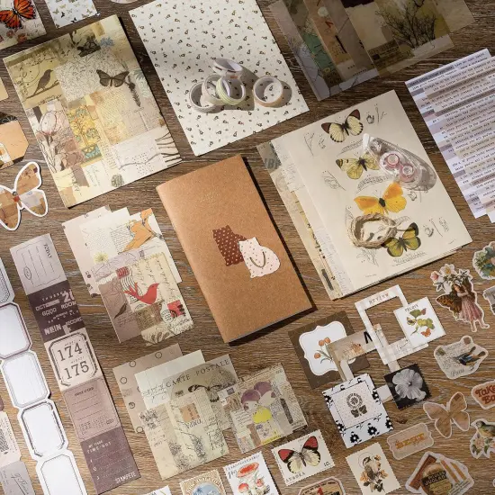 Vintage Scrapbook Kit - Brown {3}