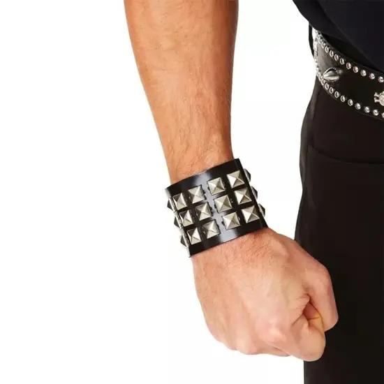 Studded Triple Costume Wristband {4}