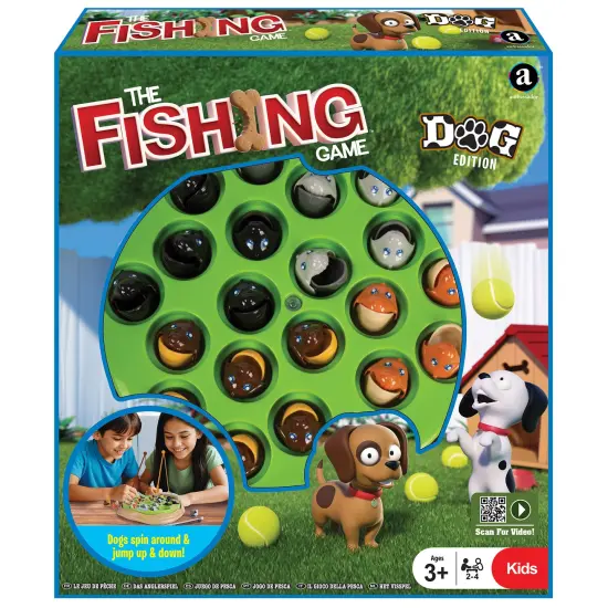 Ambassador Games: The Fishing Game - Dog Edition - Classic Animated Catching Game, Puppies Spin Around & Jump Up & Down, Kids Ages 3+, 2-4 Players {1}