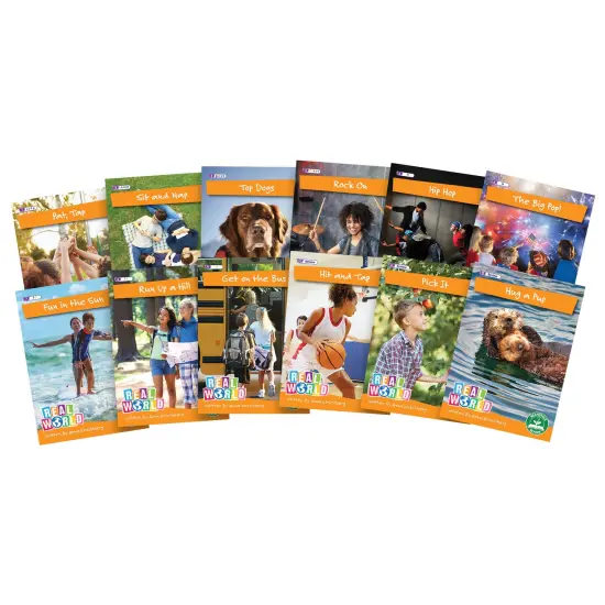 Junior Learning: Real World - Phase 2 - Non-Fiction Hi-Lo Decodables, 6 Books, Letter Sounds, Week-By-Week Rainbow Phonics, Kids Reading Development {3}
