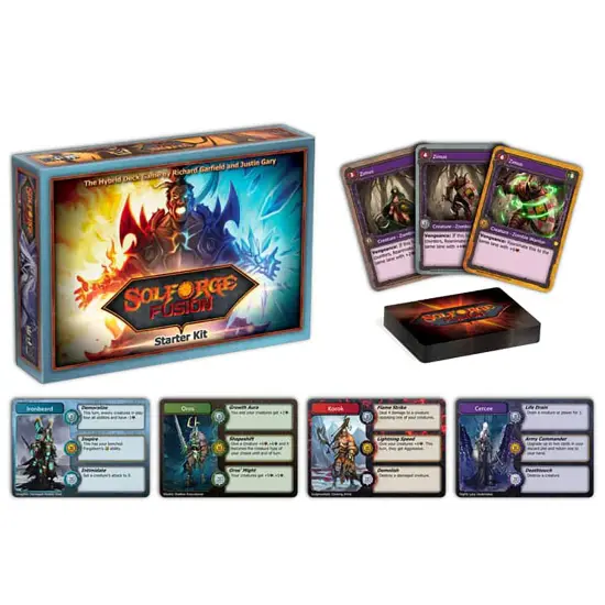 SolForge Fusion: Starter Kit - The Hybrid Deckbuilding Card Game, Everything To Get Started, 4 Faction Decks, Lane Based Combat, Tabletop & Online {3}