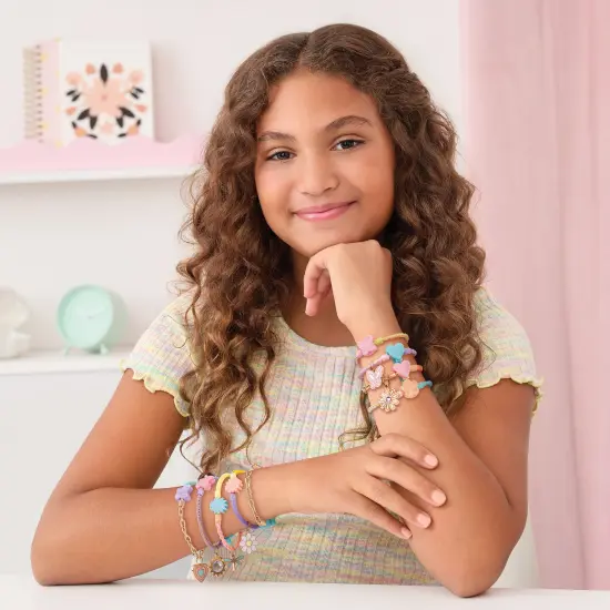 Make It Real: Linked Looks - 48pc DIY Bracelet Kit, Pastel Charms & Connectors, Mix & Match Styles, Cord Bracelet Jewelry Craft Set, Girls & Kids 6+ {7}