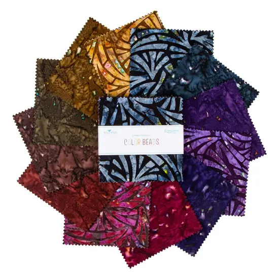 Express Yourself! Batiks 5" Square Pack (Charm Pack / 5" Stacker) in Color Beads by Riley Blake Designs for Riley Blake (5-23252-42) {2}