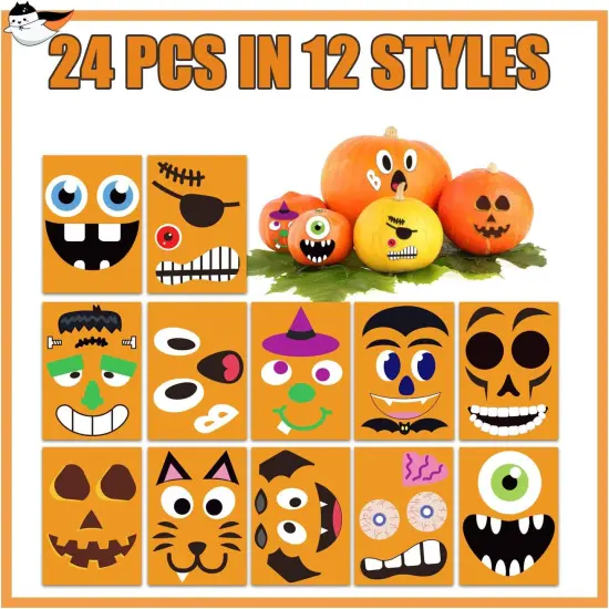 Face Stickers Halloween Pumpkin {2}