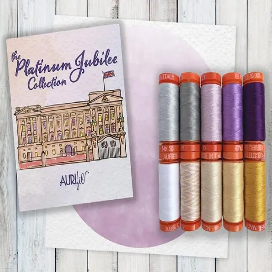 Aurifil The Platinum Jubilee Thread Set by Aurifil | (10 50wt Cotton Small Spools.) {1}