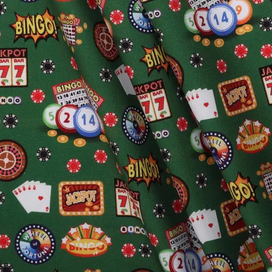 Mook Fabrics Casino Cotton Fabric [45 in. Wide] - By The Yard Casino Games {2}