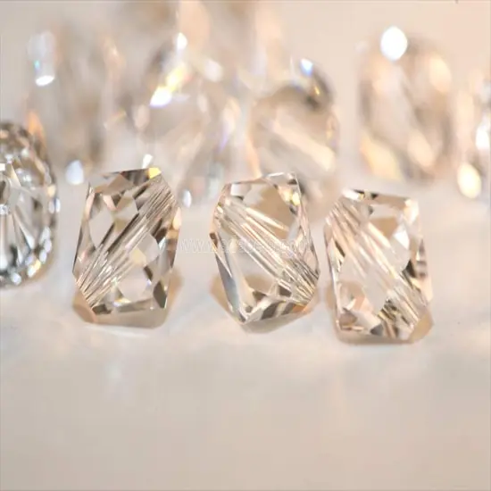100pcs Authentic Preciosa 3mm (0.12 Inch) Small Faceted Bicone Crystal Loose Beads Crystal Clear Compatible with Swarovski 5301/5328 for Jewelry Craft Making Pre-B301 {2}