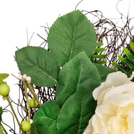 Northlight Mixed Floral Artificial Spring Wreath - 22" Green {6}