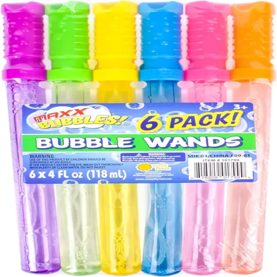 Sunny Days Entertainment Maxx Bubbles 4oz Bubble Wands &ndash; 6 Pack Bubble Wand Toy {1}