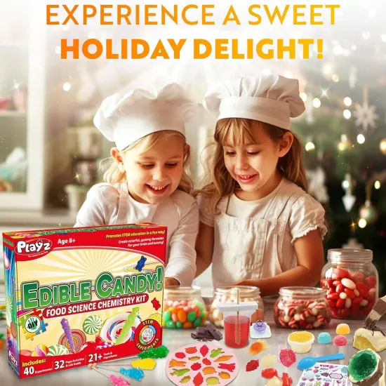 Edible Candy Making Science Kit for Kids Ages 8-12 Years Old - Food Science Chemistry Kid Science Kit with 40 Experiments to Make Your Own Chocolates, Educational Science Kits for Boy & Girls {5}