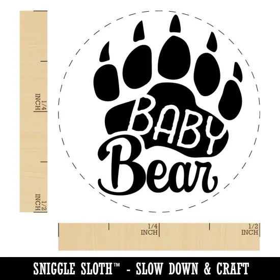 Baby Bear Child Paw Family Self-Inking Self-Inking Rubber Stamp Crafting Planners UV {1}