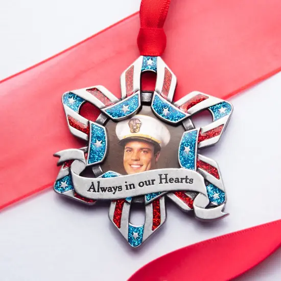 Gloria Duchin Patriotic Military Picture Photo Frame "Always in our Hearts" ornament {2}