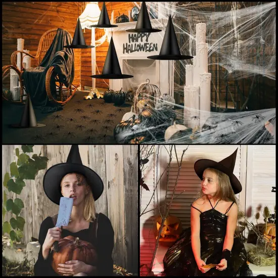 69 Pcs Halloween Witch Hats Decorations {4}