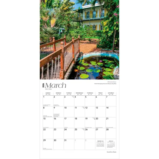 Sunshine State | Florida Places | 2026 12 x 24 Inch (Hanging) Monthly Square Wall Calendar | Plastic-Free {3}