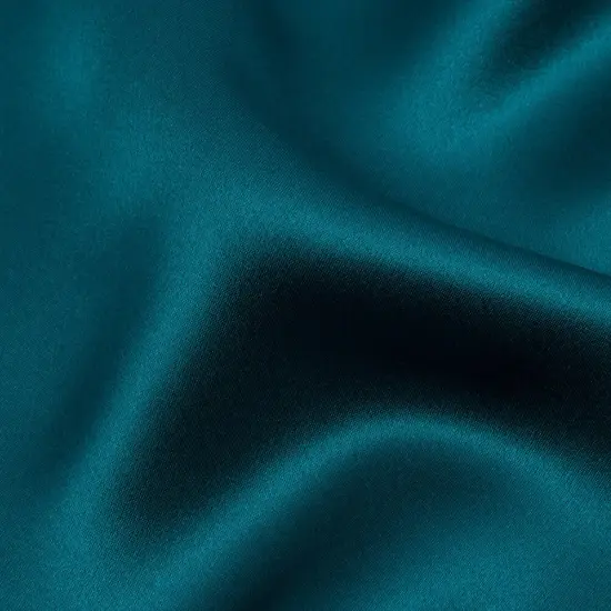 1 Yard Stretch Silk Charmeuse Deep Teal Smooth Solid Fabric 41 inch Width {2}