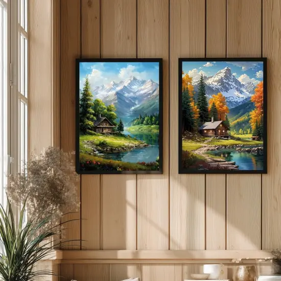 2 Pack Landscape Paint by Number for Adults (12x16 Inch) {2}