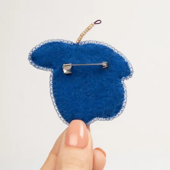 BP-277C Beadwork kit for creating brooch Crystal Art "Plum" {3}