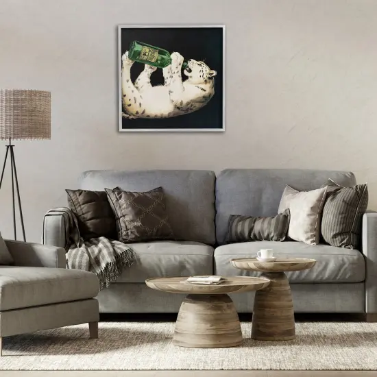 Stupell Industries Leopard Absinthe Bottle Framed Giclee By Annabelle Hall {2}